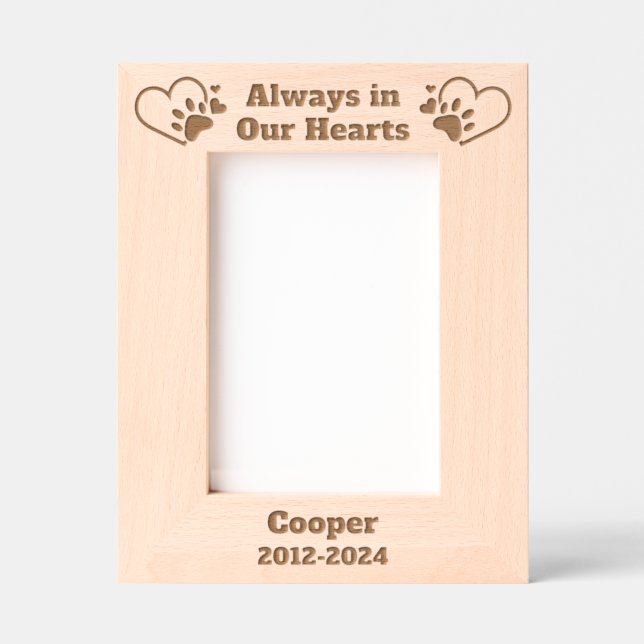 Dog Memorial 5"x7" Engraved Frames (Front)