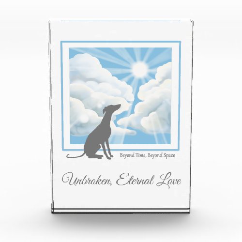Dog Memorial Acrylic Photo Block - Sighthound