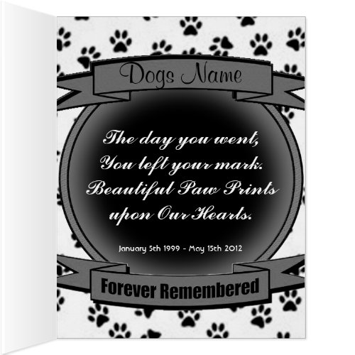 Dog Memorial Announcement _ Pet Loss