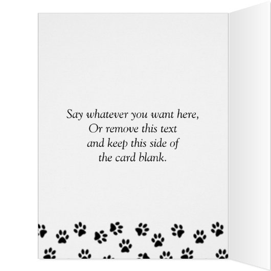 Dog Memorial Announcement - Pet Loss (Inside (Left))