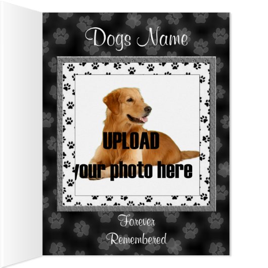 Dog Memorial Announcement - Pet Loss (Inside (Right))