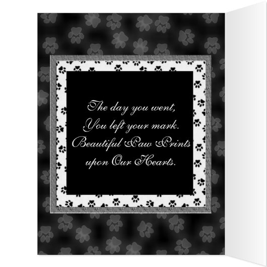 Dog Memorial Announcement - Pet Loss (Inside (Left))