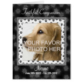 Dog Memorial Announcement - Pet Loss (Front)