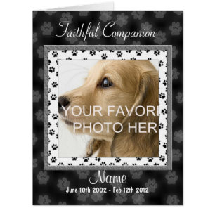 Dog Memorial Announcement - Pet Loss