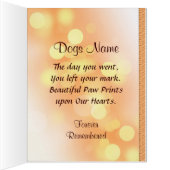 Dog Memorial Announcement - Pet Loss (Inside (Right))