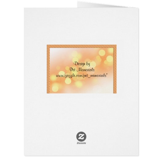 Dog Memorial Announcement - Pet Loss (Back)