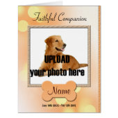 Dog Memorial Announcement - Pet Loss (Front)