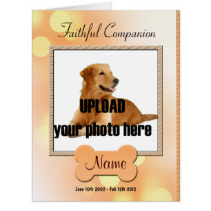 Dog Memorial Announcement - Pet Loss