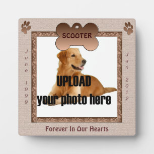 Dog Memorial Brown Tones Plaque