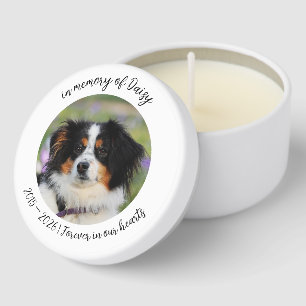 Dog Memorial Candle – Personalized Name & Years Mini Candle Favors