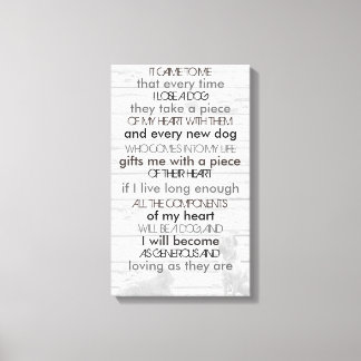 Dog Memorial Canvas Print