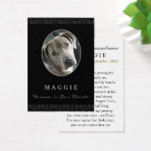 Dog Memorial Card - Black Photo Oval Frame (Desk)