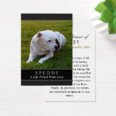 Dog Memorial Card - Black - Prayer for Pets (Desk)