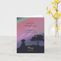 Dog Memorial Card Rainbow Bridge Personalized