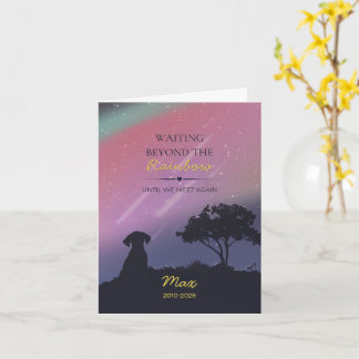 Dog Memorial Card Rainbow Bridge Personalized