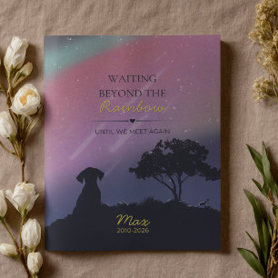 Dog Memorial Card Rainbow Bridge Personalized