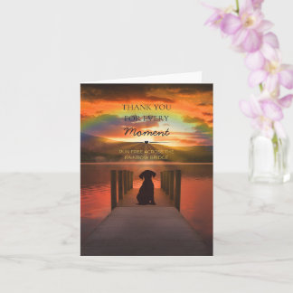 Dog Memorial Card Rainbow Bridge Sunset