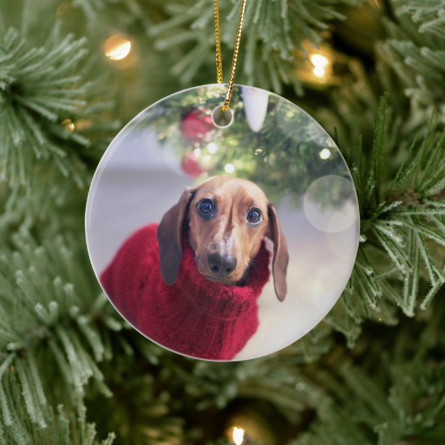 Dog Memorial Ceramic Ornament (Tree)