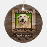 Dog Memorial Ceramic Ornament