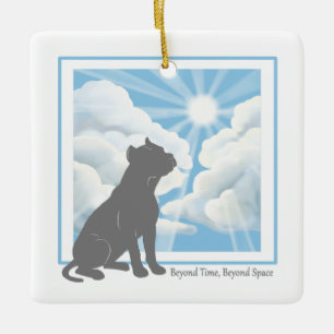 Dog Memorial Ceramic Ornament - Pittbull