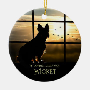 Dog Memorial Custom Name Ceramic Ornament
