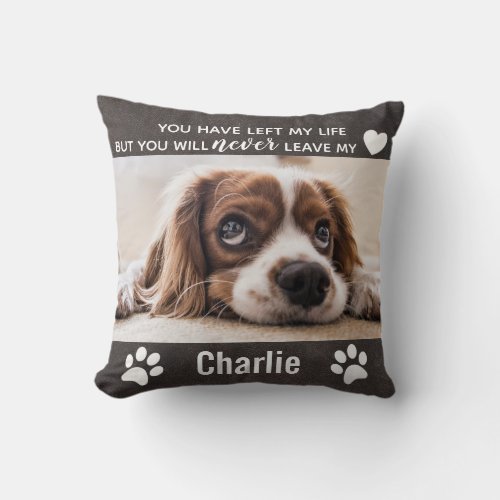 Dog Memorial Custom Pet Photo  Throw Pillow