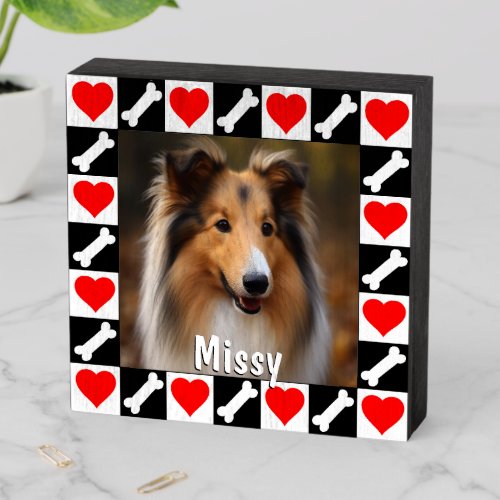 Dog Memorial Custom Photo and Name Personalized Wooden Box Sign