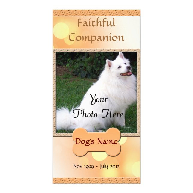 Dog Memorial Faithful Companion Card (Front)