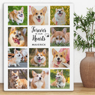 Dog Memorial Forever In Our Hearts Photo Collage Plaque