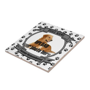 Dog Memorial Forever Remembered Ceramic Tile