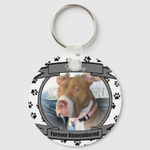 Dog Memorial Forever Remembered Keychain