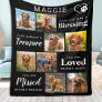 Dog Memorial Gift - Personalized Pet Loss 8 Photo  Fleece Blanket