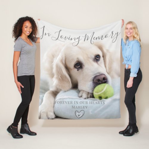 Dog Memorial Gift  Pet Loss Keepsake Fleece Blanket