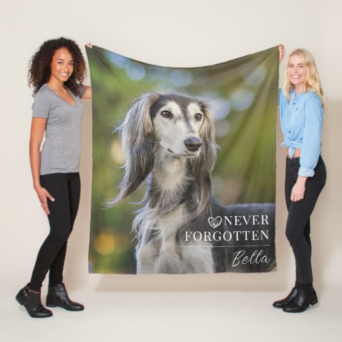 Dog Memorial Gift  Pet Loss Keepsake Fleece Blanket