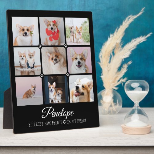 Dog Memorial Gift Pet Loss Photo Collage Keepsake Plaque