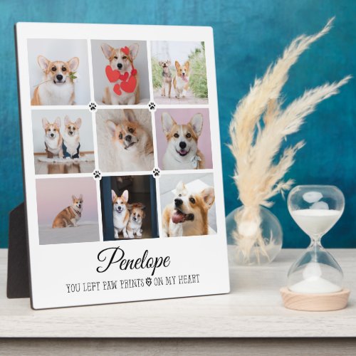 Dog Memorial Gift Pet Loss Photo Collage Keepsake  Plaque