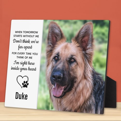 Dog Memorial Gift _ Pet Loss Remembrance Keepsake Plaque