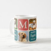 Dog Memorial Gift Pet Loss Retro Colors 5 Photo  Coffee Mug (Front Left)