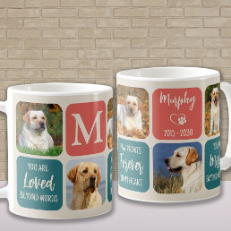 Dog Memorial Gift Pet Loss Retro Colors 5 Photo  Coffee Mug