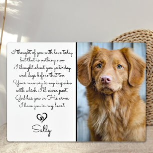 Dog Memorial Gift - Pet Loss Sympathy Quote Plaque