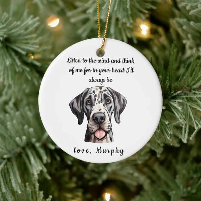 Dog Memorial Gift  | Pet Memorial Ceramic Ornament (Tree)