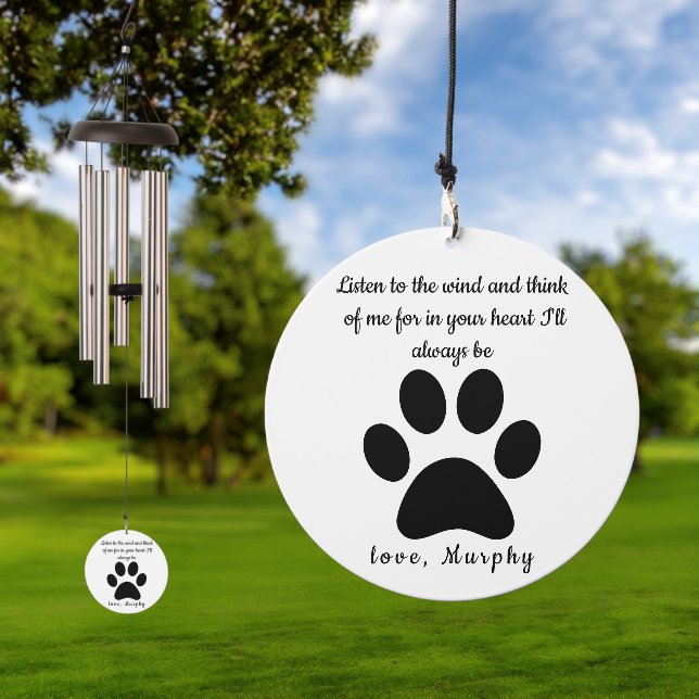 Dog Memorial Gift  | Pet Memorial Wind Chime (Outdoor)