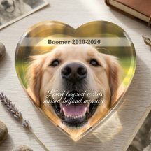 Dog Memorial Heart – Loved Beyond Words Pet Gift