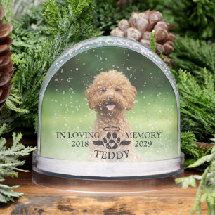 Dog Memorial In Loving Memory Custom Pet Photo Snow Globe