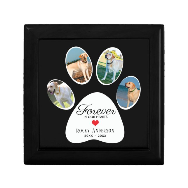 Dog Memorial Keepsake  Gift Box (Front)