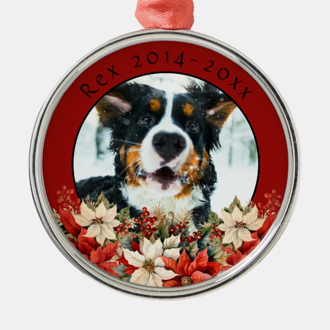Dog memorial  metal ornament (Front)
