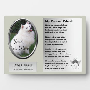 Dog Memorial - My Forever Friend - Gray Plaque