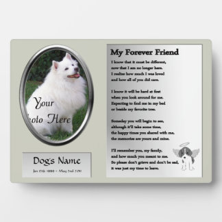 Dog Memorial - My Forever Friend - Gray Plaque