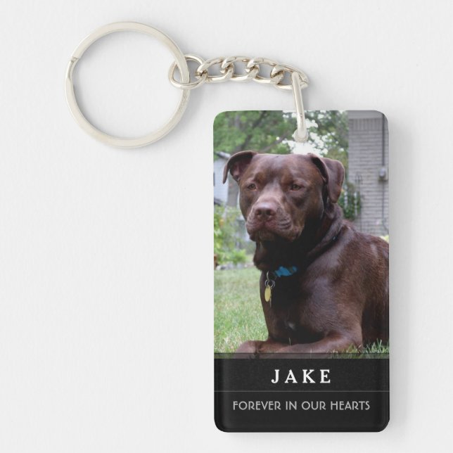 Dog Memorial - Now I'm Free Keychain (Front)