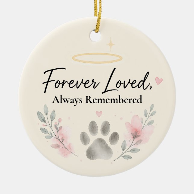 Dog Memorial Ornament – Personalized (Front)